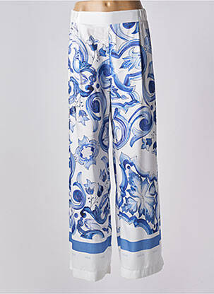 Pantalon larg alb LESLIE femeie