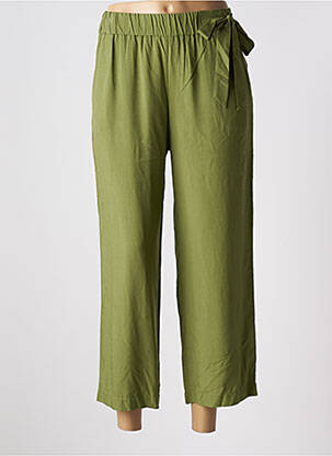 Pantalon 7/8 talie înaltă talie înaltă verde ELEONORA AMADEI femeie