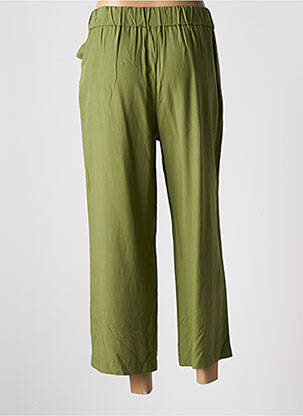 Pantalon 7/8 talie înaltă talie înaltă verde ELEONORA AMADEI femeie