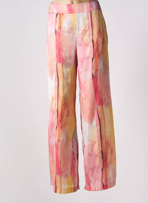 Pantalon larg roz ELEONORA AMADEI femeie