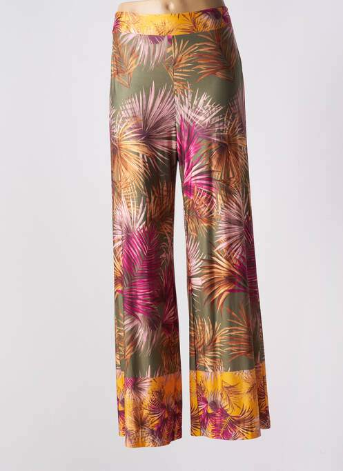 Pantalon larg verde ELEONORA AMADEI femeie