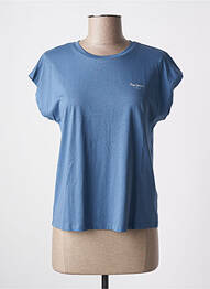 Tricou croială dreaptă mâneci scurte albastru PEPE JEANS femme