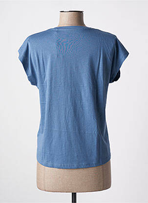 Tricou croială dreaptă mâneci scurte albastru PEPE JEANS femeie
