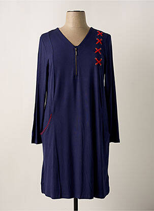 Rochie midi mâneci lungi mâneci lungi albastru SHEEGO femeie