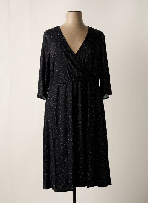 Rochie midi mâneci 3/4 mâneci 3/4 negru SHEEGO femme