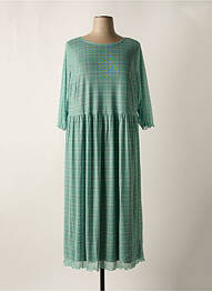 Rochie midi croială fluidă mâneci 3/4 verde SHEEGO femme