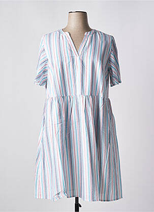 Rochie scurtă croială evazată mâneci scurte alb SHEEGO femeie