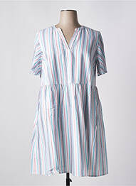 Rochie scurtă croială evazată mâneci scurte alb SHEEGO femme