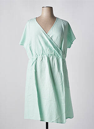 Rochie midi mâneci scurte mâneci scurte verde SHEEGO femeie
