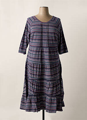 Rochie lungă mâneci lungi mâneci lungi albastru SHEEGO femeie