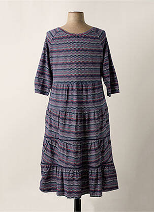 Rochie lungă mâneci lungi mâneci lungi albastru SHEEGO femeie