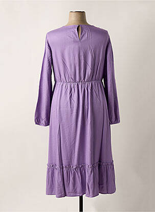 Rochie midi croială fluidă mâneci lungi violet SHEEGO femeie