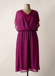 Rochie lungă mâneci scurte mâneci scurte violet SHEEGO femeie