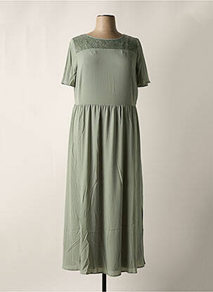 Rochie lungă mâneci scurte mâneci scurte verde SHEEGO femeie