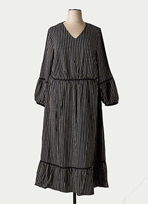 Rochie lungă mâneci lungi mâneci lungi negru SHEEGO femeie