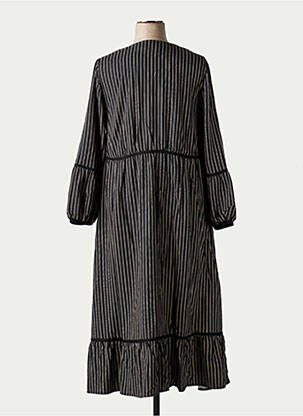 Rochie lungă mâneci lungi mâneci lungi negru SHEEGO femeie