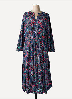 Rochie lungă mâneci lungi mâneci lungi albastru SHEEGO femeie