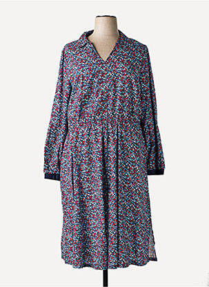 Rochie midi imprimeu floral mâneci lungi albastru SHEEGO femeie