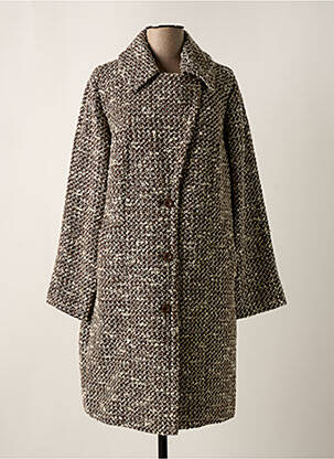 Palton lung maro LINEA TESINI femeie
