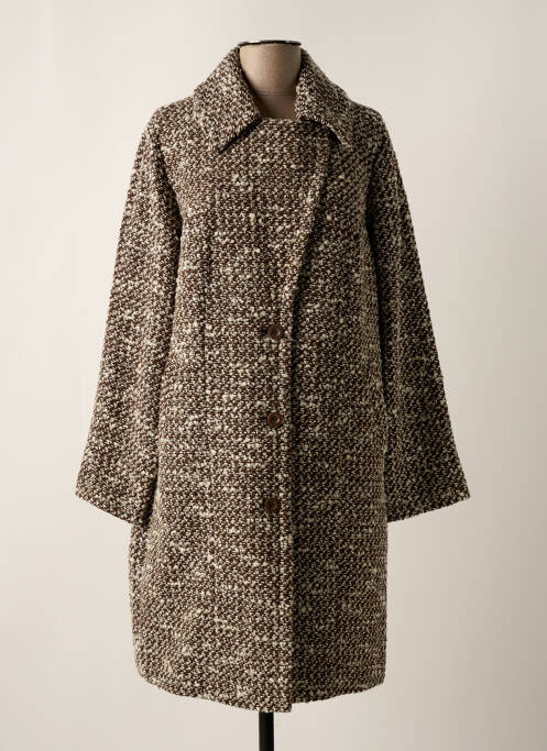 Palton lung maro LINEA TESINI femeie