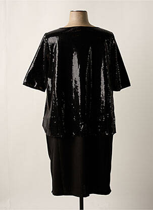 Rochie midi mâneci scurte mâneci scurte negru SHEEGO femeie