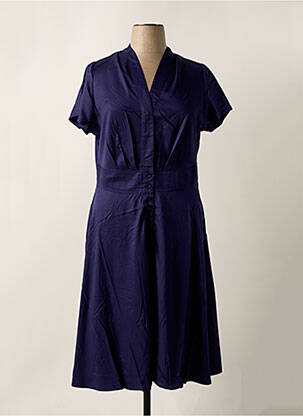 Rochie midi mâneci scurte mâneci scurte albastru SHEEGO femeie