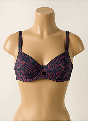 Sutien de costum de baie elasticitate sutien cupe întregi cu decolteu înalt violet SIMONE PERELE femeie