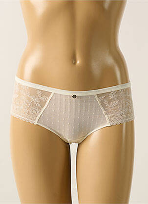 Shorty efect material satinat bej CHANTELLE femeie