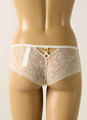 Shorty efect material satinat bej CHANTELLE femeie