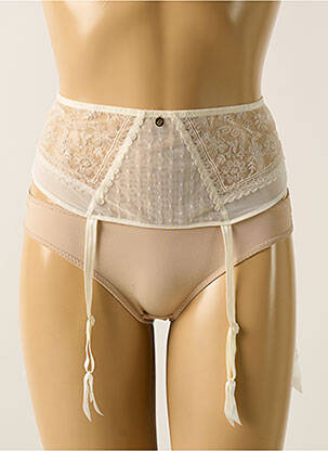 Corset/jartieră efect material satinat bej CHANTELLE femeie