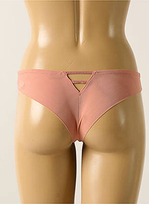 Tanga efect material satinat roz CHANTELLE femeie