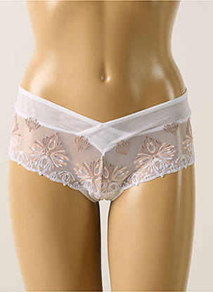 Shorty efect material satinat alb CHANTELLE femeie