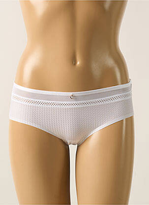 Shorty efect material satinat alb CHANTELLE femeie