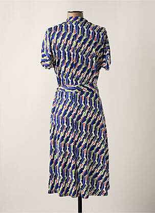 Rochie midi mâneci scurte mâneci scurte albastru SCORZZO femeie