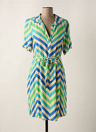 Rochie midi croială fluidă mâneci scurte verde SIGNE NATURE femeie