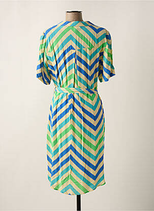 Rochie midi croială fluidă mâneci scurte verde SIGNE NATURE femeie