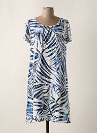 Rochie midi croială fluidă mâneci scurte albastru PAUSE CAFE femme