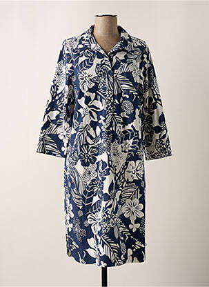 Rochie midi imprimeu floral mâneci 3/4 albastru THOMAS RABE femeie