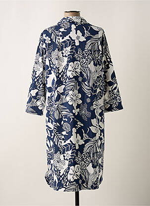 Rochie midi imprimeu floral mâneci 3/4 albastru THOMAS RABE femeie