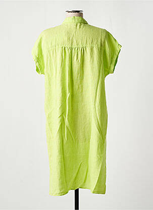 Rochie midi croială fluidă mâneci scurte verde SIGNE NATURE femeie