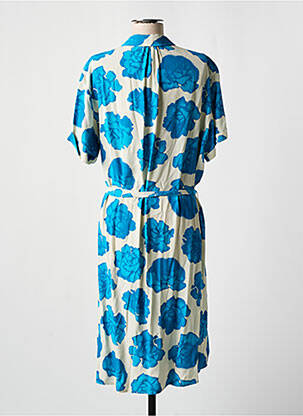 Rochie midi imprimeu floral mâneci scurte albastru FABIENNE CHAPOT femeie