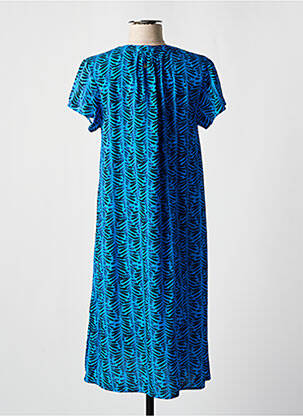 Rochie midi croială fluidă mâneci scurte albastru DIPLODOCUS femeie