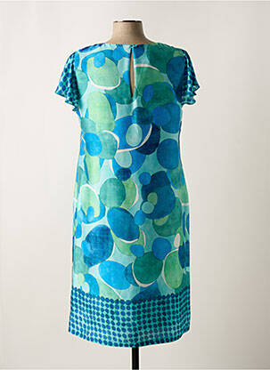 Rochie midi mâneci scurte mâneci scurte albastru ESTEL COLLECTION femeie