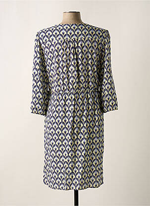 Rochie midi mâneci 3/4 mâneci 3/4 albastru JULIE GUERLANDE femeie