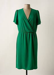 Rochie midi țesătură crep mâneci scurte verde TINTA STYLE femeie