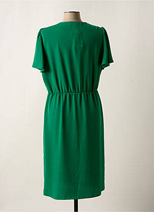 Rochie midi țesătură crep mâneci scurte verde TINTA STYLE femeie