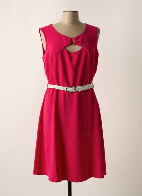 Rochie midi roz CHRISTINE LAURE femeie