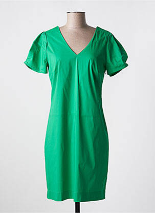 Rochie midi mâneci scurte mâneci scurte verde MALOKA femeie