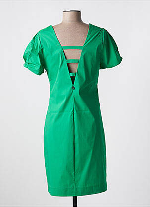 Rochie midi mâneci scurte mâneci scurte verde MALOKA femeie