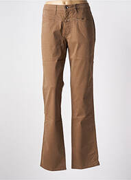 Pantalon drept închidere cu fermoar sub clapetă cu nasturi maro CLOSED femme